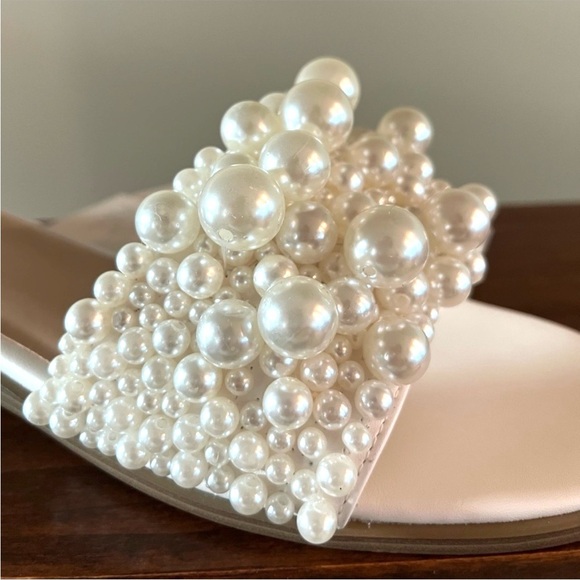 A New Day Women's Sandals with Pearl Accents - Cream - Picture 5 of 9